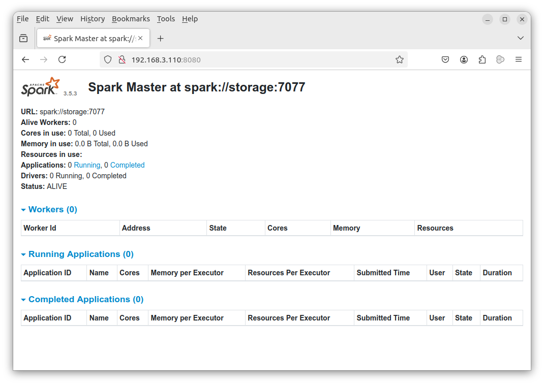 Apache Spark status