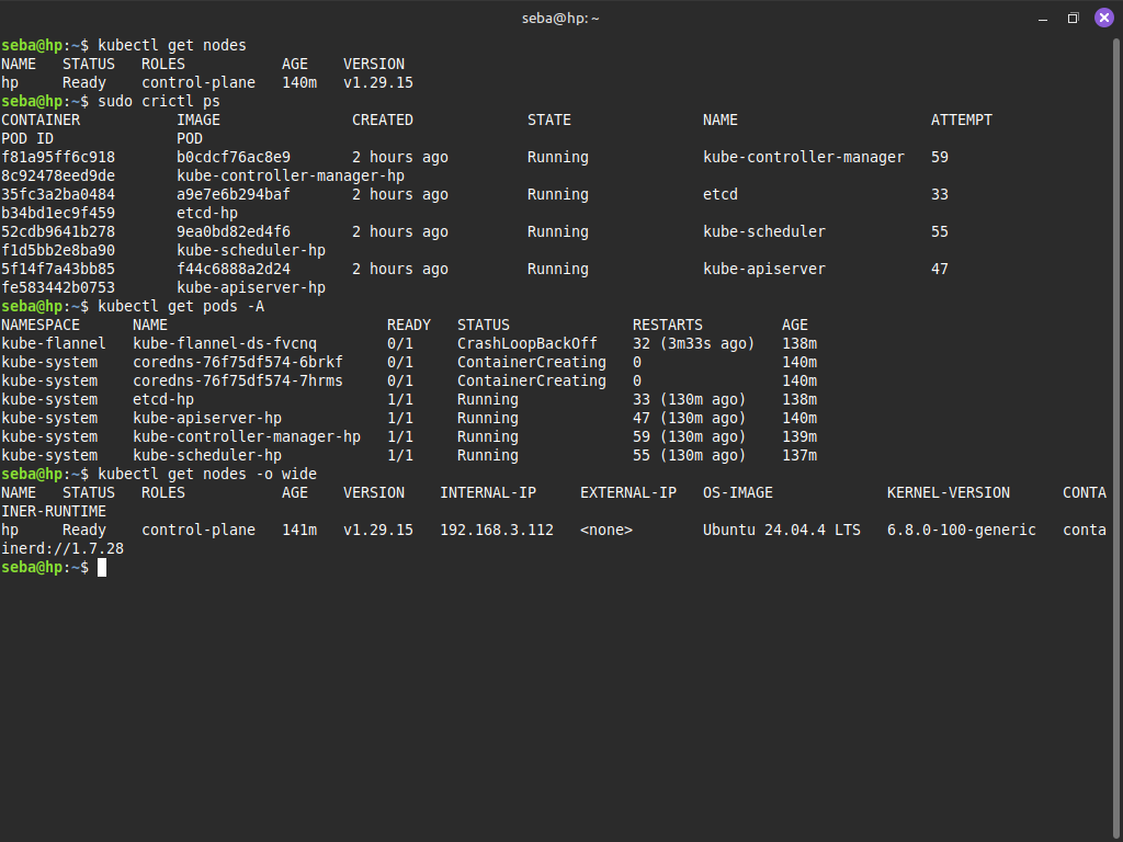 kubectl get nodes -o wide