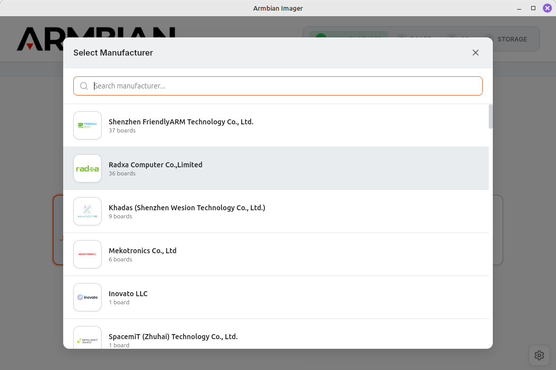 Screen Select Manufacturer
